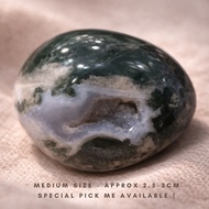 Moss Agate Tumbled Crystal | Natural Moss Agate Stone | Growth & Abundance Crystal