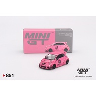 MINI GT 1/64 #851 ABARTH 595 LB-WORKS X ABAS WORKS PINK RHD