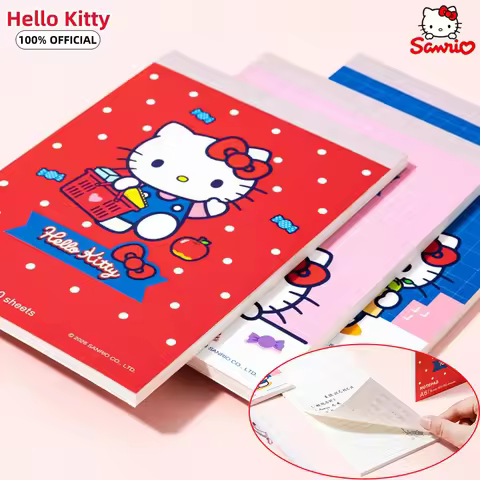 Genuine Sanrio Cartoon A5/A6/A7/B5 Notebooks Hello Kitty Kuromi Melody Notepads Memo For Study Offic