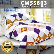 Cadar Queen Patchwork 3in1 SULTAN Cadar Anti Kedut Murah Berkualiti Dan Selesa Reversible