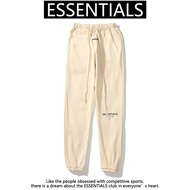 Fear Of God 3M สะท้อนแสงพิมพ์ Joggers Long Beach Essentials เย็บปักถักร้อย Sweatpant ขนาดใหญ่
