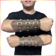 Yoo Punk Medieval Men Cosplay Costume Accessories Armor Bracer Knight Arm Wristband