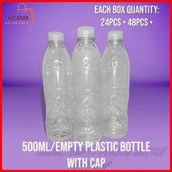 ◸ ☋ ♂ ( 24 BOTTLES )500 ML PET BOTTLE l Empty Dishwashing Bottle l 500ML Plastic Bottle