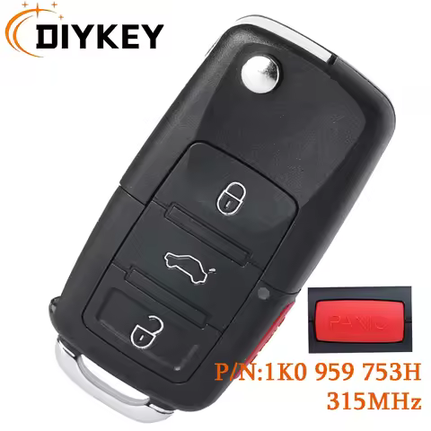 DIYKEY 1K0959753H Remote Key Fob for Volkswagen Beetle CC Eos Golf Jetta Tiguan Rabbit 315MHz NBG925