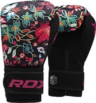 RDX Women Boxing Gloves for Training &amp; Muay Thai – Flora Skin Ladies Mitts for Sparring, Fighting &amp; Kickboxing - Good for Punch Bag, Focus Pads and Double End Ball Punching