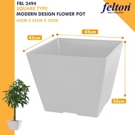 Felton Flower Pot Big Size FBL2494 / FBL 2493 Pasu Bunga Taman Modern Design Flower Pot Indoor & Out