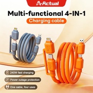 4 in 1 Fast Charging Type Cable 1.5M PD 240W 27W USB-A to Type-C/Li-gh-tn-ing Ios Android All Models