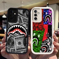 N86 Bape Silicone Black White Casing for Samsung A35 A34 A15 A24 A14 5G Case