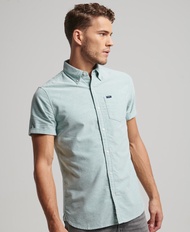 Superdry Oxford Short Sleeve Shirt - Sage Green