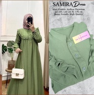 SAMIRA DRESS GAMIS POLOS BAHAN CRINKLE AIRFLOW JUMBO KEKINIAN