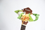 Ukulele lei / Ukulele strap, Ukulele gifts, Ribbon lei,