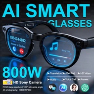 2026 New 4K HD 800W Pixel Dual-Camera Smart Glasses 1080P Video Recording AI Chat WIFI Transmission 