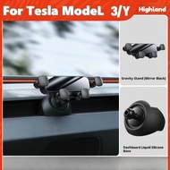 For Tesla Model 3 Highland / Model Y Juniper 2025 Mirror Black Gravity Sensor Mount with Hemisphere 