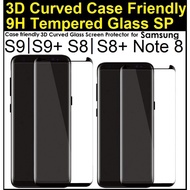 Samsung Galaxy Note 9 / Note 8 / S9 Plus / S9 / S8 / S8 Plus 3D Curved Case Friendly 9H Tempered Glass Screen Protector