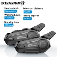 X1 Plus Motor Helmet Intercom Bluetooth 5.0 Motorcycle Wireless Headset 1000m Interphone Speaker Han