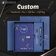 Custom Print Set Notebook Berkotak  | Pakej Kotak, Notebook, Pen Hadiah Hari Guru| Boleh Print Nama 