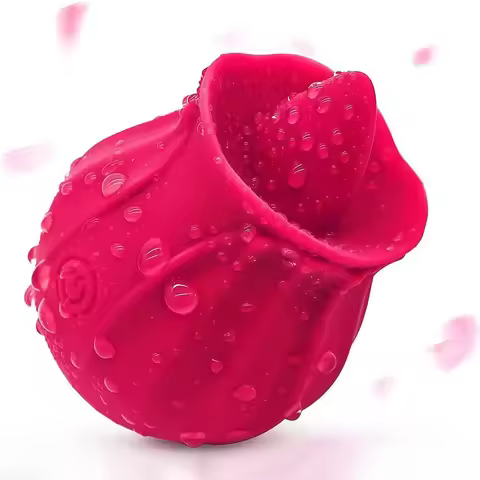 Rose Tongue Licking Vibrator Powerful Strong Shock G Spot Clitoris Nipple Vagina Stimulator Massager