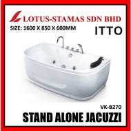 ITTO VK B270 1600MM STAND ALONE JACUZZI BATH TUB - WHITE