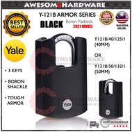 (40MM,50MM) YALE Y121B ANTI CUT BORON SHACKLE OUTDOOR BRASS PADLOCK WITH TOUGH ARMOUR