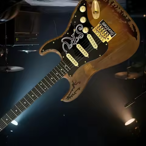 Free Shipping SSS Pickups 6-string Brown SRV ST Electric Guitar Alder Wood Body Rosewood Neck Unisex