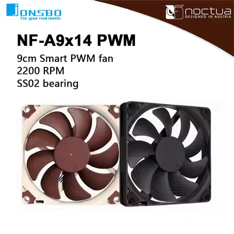 Noctua NF-A9x14 PWM/Black 9cm Fan (SSO Magnetically Stable Bearing/Thin CPU Fan/4-Pin Chassis Fan) 1