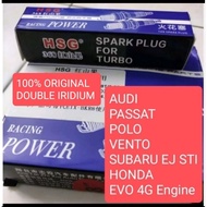 100% TURBO ORIGINAL TX2 Spark Plug Iridium HSG Racing EVO Golf Jetta Audi GSR Honda Golf Subaru GT4 