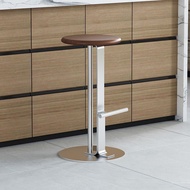 Simple Bar Chair Kitchen Home Bar Chair Solid Wood Bar Chair High Foot Stool Iron Art Simple Bar Cha