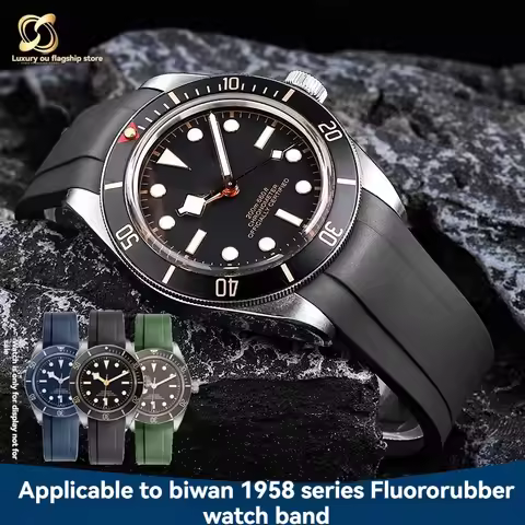 High quality for Tudor Black Bay series 1958 watch M79030N M79018V BB58 curved fluororubber watch st