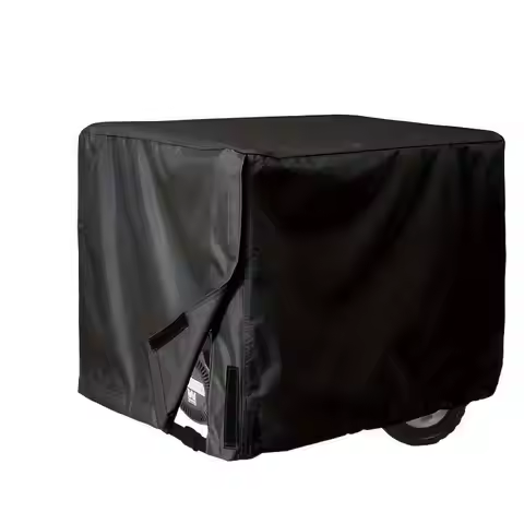 1pc Waterproof Universal Generator Cover For Most Generators 5500-15000 Watt, Black, 96.52x71.12x76.