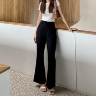 ladiastudio wednesday flare pants - กางเกงทรง flare เอวสูง ผ้าดีมาก