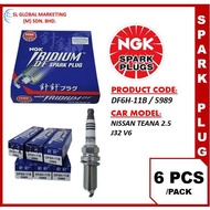 ORIGINAL NGK IRIDIUM DF SPARK PLUG NISSAN TEANA 2.5 J32 V6 (DF6H-11B)