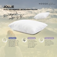 Hooga Wellness JOLLIE Dual Use Memory Microfibre Pillow | Memory Foam Pillow | Neck Support | Anti D