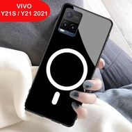 Softcase Glass Kaca VIVO Y21 Y21s Y33S 2021 - Casing hp VIVO Y21 Y21s Y33S 2021 [ S46 ].