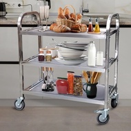 3 Tier Stainless Steel Trolley Sundries Trolley Kitchen Trolley Hotel Service Trolley