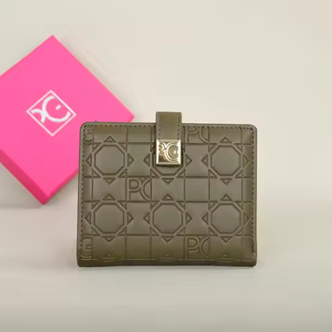 PG PATSY GARIS wallet Fashion Classic Retro Women's Universal Wallet Letter Printed Portable Card Ba