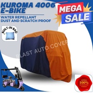 KUROMA 4006 E-BIKE WITH BACK PASSENGER SEAT COVER HIGH QUALITY - WATER REPELLANT SCRATCH AND DUST PROOF - BUILT IN BAG