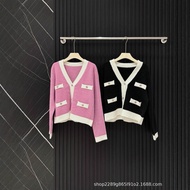 old money style women old money style Grandma Fragrantfrench styleContrast Color Knit Cardigan Jacke