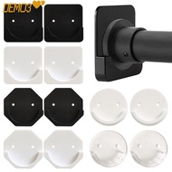 [DEMO3] 2pcs Shower Curtain Rod Adjustable Durable Screw Fixation No Drilling Stick Tension Holder