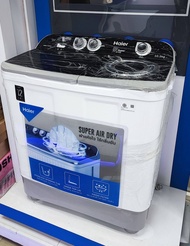 Haier เครื่องซักผ้า 2 ถัง รุ่น HWM-T105N2 ความจุถังซัก 10.5 Kgปั่นหมาด 6.5Kg  รับประกันมอเตอร์ 12ปี ระบบSuper Dryปั่นหมาดอัจฉริยะ สีขาว ไม่