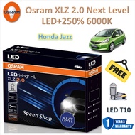 Osram หลอดไฟหน้า รถยนต์ XLZ 2.0 Next Level LED+250% 6000K Honda Jazz แจ๊ส GD GE GK แถมฟรี LED T10 รั
