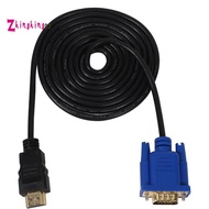 HDTV  Gold Male To VGA HD-15 Male 15Pin Adapter Cable 6FT 1.8M 1080P