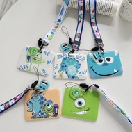 Disney 39;s Monster University Card Holder Bank Card Student ID Card Cover Mr.Q Hanging Neck Long Rope ID Holder Keychain Kids Gift
