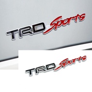 สีดำ TRD กีฬา 3D โลหะสติกเกอร์โลโก้สำหรับ Toyota Camry Corolla Yaris Vios