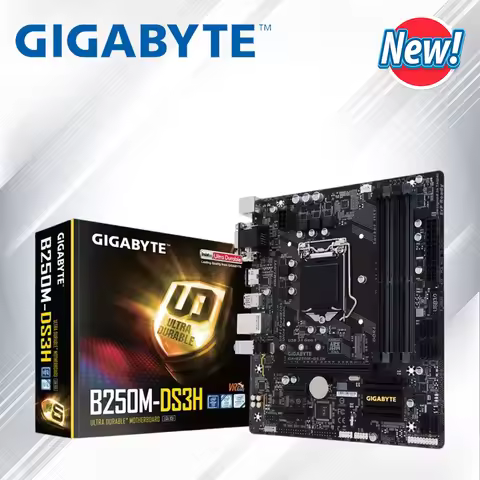 New Gigabyte B250M-DS3H Desktop Motherboard LGA 1151 Support 6th/7th-Gen i7 i5 i3 DDR4 64GB M.2 SSD