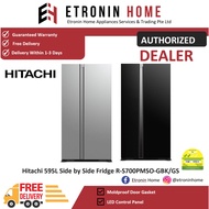 Hitachi 595L Side by Side Fridge R-S700PMS0-GBK/GS