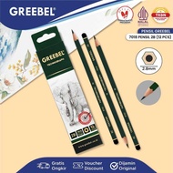 Greebel 2B Wooden Pencil (7018) School Exam Writing Pencil/