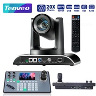With Visca Over IP PTZ Keyboard Controller Tenveo HD 1080p60fps HDMI PTZ Video Conference Camera AI 