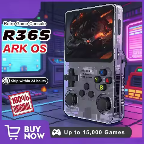 R36S Retro Handheld Game Console 2026 3.5" IPS Screen 128GB Built-in Games Linux OS Portable Pocket 