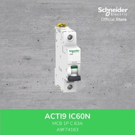 Schneider Electric ACTI9 IC60N 1P C 63A 230V MCB-A9F74163