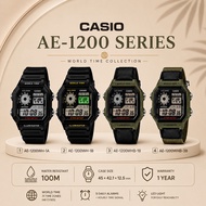 [ORIGINAL + 1YR WARRANTY] CASIO AE-1200WH ORIGINAL MAN DIGITAL WORLD TIME 10 YEAR BATT LIFE STEEL WA